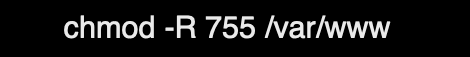 chmod -R 755 /var/www